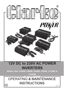 Manual Clarke CI400B Power Inverter