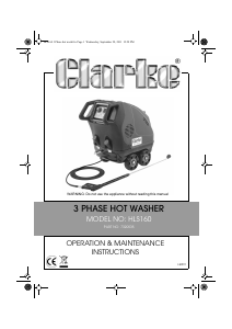 Manual Clarke HLS 160 Pressure Washer