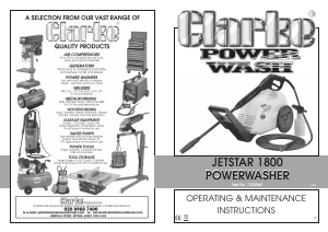 Handleiding Clarke Jetstar 1800 Hogedrukreiniger
