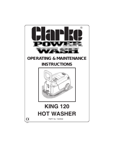 Manual Clarke King 120 Pressure Washer