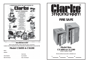 Handleiding Clarke CS1190 Kluis