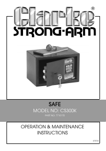 Handleiding Clarke CS300K Kluis