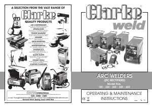 Handleiding Clarke 320 Lasapparaat