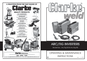 Handleiding Clarke Arc/Tig130 Lasapparaat