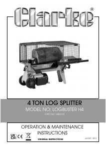 Manual Clarke Log Buster H4 Wood Splitter