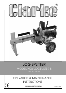 Manual Clarke Log Buster 8 Wood Splitter