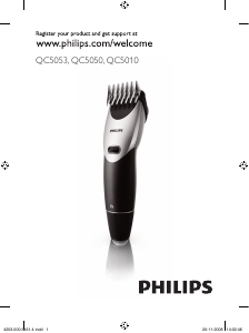 Bruksanvisning Philips QC5050 Hårklippare