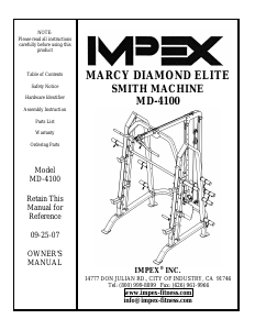 Handleiding Impex MD-4100 Fitnessapparaat