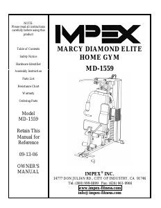 Handleiding Impex MD-1559 Fitnessapparaat