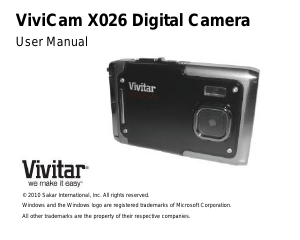 Manual Vivitar ViviCam X026 Digital Camera