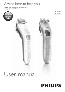 Vadovas Philips QC5130 Plaukų kirpimo mašinėlė