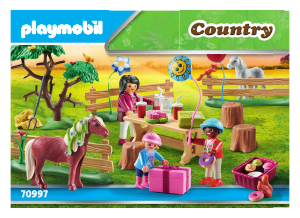 Handleiding Playmobil set 70997 Riding Stables Kinderverjaardagsfeestje op de ponyboerderij