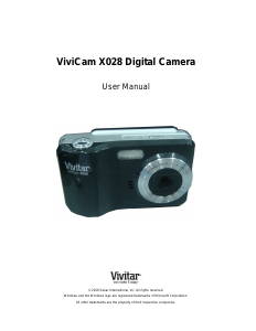 Manual Vivitar ViviCam X028 Digital Camera