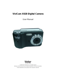 Bruksanvisning Vivitar ViviCam X028 Digitalkamera