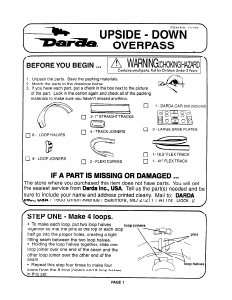 Handleiding Darda 11173 Upside Down Overpass Racebaan