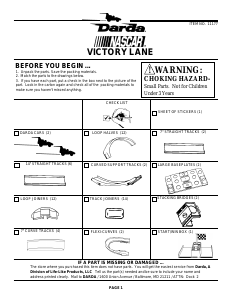 Handleiding Darda 11177 Nascar Victory Lane Racebaan