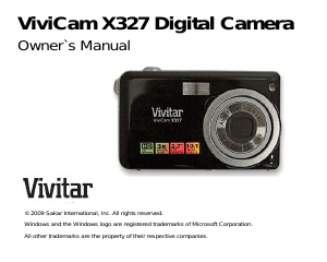 Manual Vivitar ViviCam X327 Digital Camera
