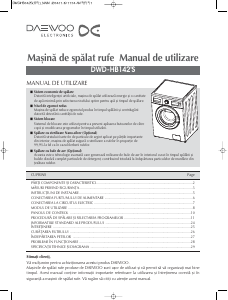 Manual Daewoo DWD-HB1425E Mașină de spălat