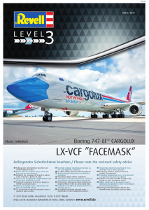 Manual Revell set 03836 Airplanes Boeing 747-8F Cargolux