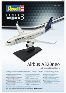 Manual Revell set 03942 Airplanes Airbus A320neo Lufthansa