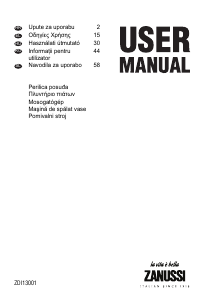 Manual Zanussi ZDI13001XA Maşină de spălat vase