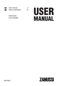 Manual Zanussi ZDI15001XA Dishwasher