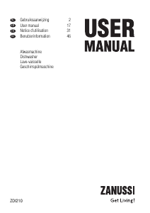 Manual Zanussi ZDI210N Dishwasher