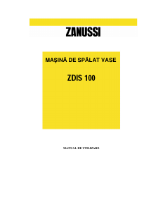 Manual Zanussi ZDIS100X Maşină de spălat vase