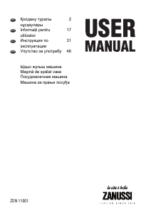 Manual Zanussi ZDN11001XA Maşină de spălat vase