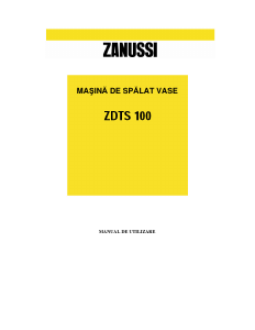 Manual Zanussi ZDTS100 Maşină de spălat vase