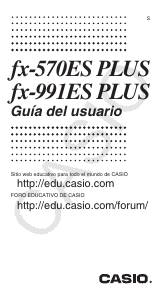 Manual de uso Casio FX-570ES Plus Calculadora