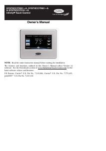 Bruksanvisning Carrier SYSTXCCITC01-A Infinity Touch Thermostat