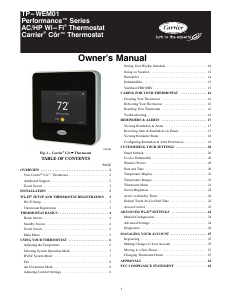 Bruksanvisning Carrier TP-WEM01 Cor Thermostat