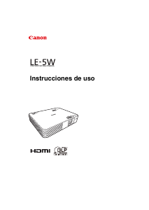 Manual de uso Canon LE-5W Proyector