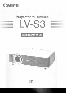 Manual de uso Canon LV-S3 Proyector