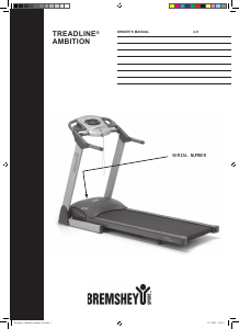 Handleiding Bremshey Treadline Ambition Loopband