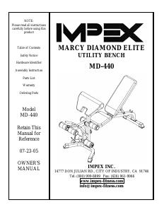 Handleiding Impex MD-440 Fitnessapparaat