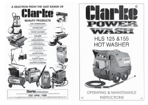 Handleiding Clarke HLS 155 Hogedrukreiniger