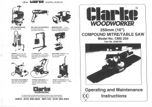 Handleiding Clarke CMS250 Verstekzaag