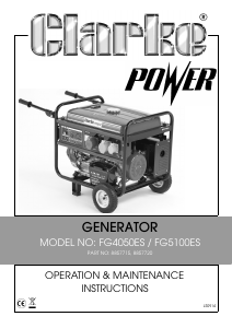 Manual Clarke FG5100ES Generator