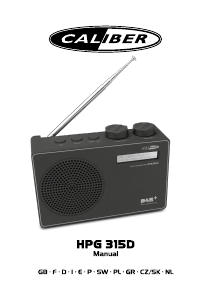 Manual Caliber HPG315D Rádio