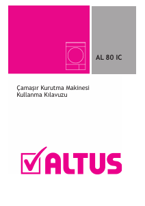 Kullanım kılavuzu Altus AL 80 IC Kurutma makinesi