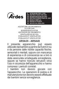 Manuale Ardes AR5A45 Ventilatore