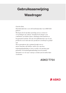 Handleiding Asko T754 Wasdroger