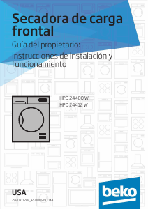 Manual de uso BEKO HPD 24412 W Secadora