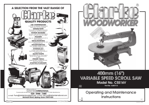 Handleiding Clarke CSS 16V Figuurzaag