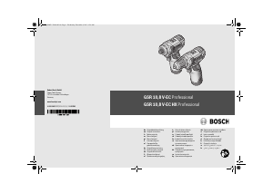 Bruksanvisning Bosch GSR 10.8 V-EC HX Professional Borrskruvdragare