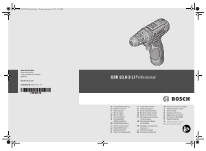 Manual Bosch GSR 10.8-2-LI Professional Maşină de găurit-înşurubat
