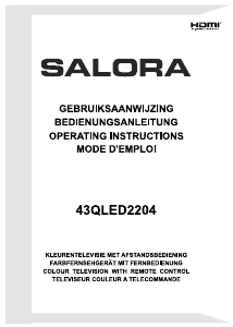 Handleiding Salora 43QLED2204 LED televisie