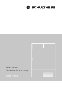 Mode d’emploi Schulthess Spirit 660 Sèche-linge
